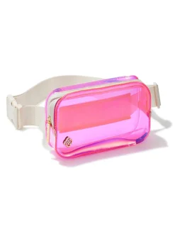 Kendra Scott Clear Belt Bag - Pink Iridescent