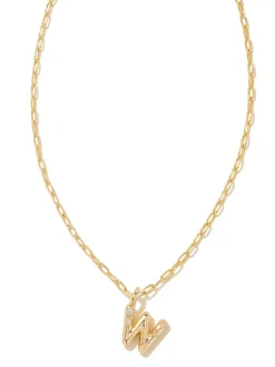 Kendra Scott Crystal Letter Short Pendant Necklace - Gold