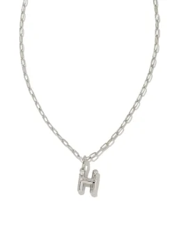 Kendra Scott Crystal Letter Short Pendant Necklace - Silver