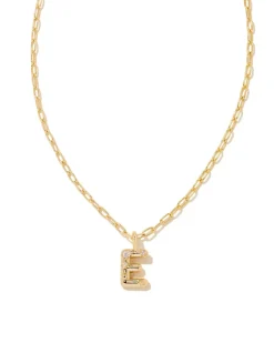 Kendra Scott Crystal Letter Short Pendant Necklace - Gold