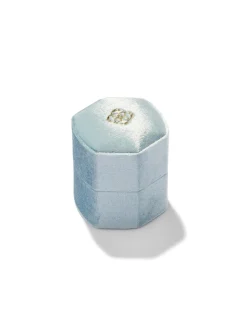 Kendra Scott Davis Small Case - Light Blue Velvet