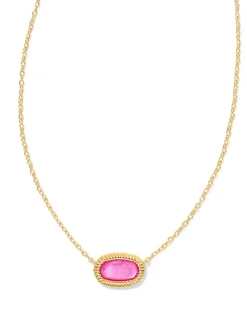 Kendra Scott Elisa Ridge Framed Pendant Necklace - Gold Azalea Illusion