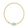 Kendra Scott Grayson Stretch Bracelet - Gold Light Blue Magnesite
