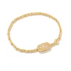 Kendra Scott Grayson Stretch Bracelet - Gold White Crystal