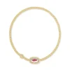 Kendra Scott Grayson Stretch Bracelet - Gold Dichroic Glass