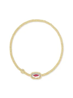 Kendra Scott Grayson Stretch Bracelet - Gold Dichroic Glass