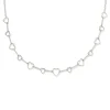 Kendra Scott Haisley Heart Strand Necklace - Silver White Crystal