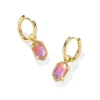 Kendra Scott Hallie Huggie Earrings - Gold Sunrise Watercolor Illusion