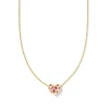 Kendra Scott Holland Heart Pendant Necklace - Gold Pink Crystal