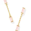 Kendra Scott Juliette Drop Earrings - Gold Rose Quartz