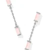Kendra Scott Juliette Drop Earrings - Silver Rose Quartz