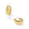 Kendra Scott Kaia Small Hoop Earrings - Gold Metal