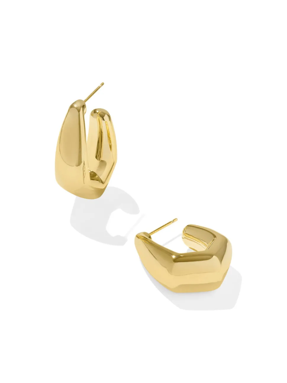 Kendra Scott Kaia Small Hoop Earrings - Gold Metal