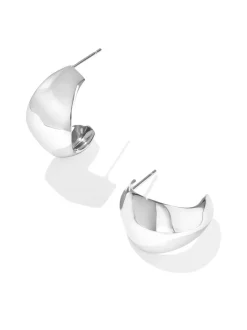 Kendra Scott Krista Metal Hoop Earrings - Silver