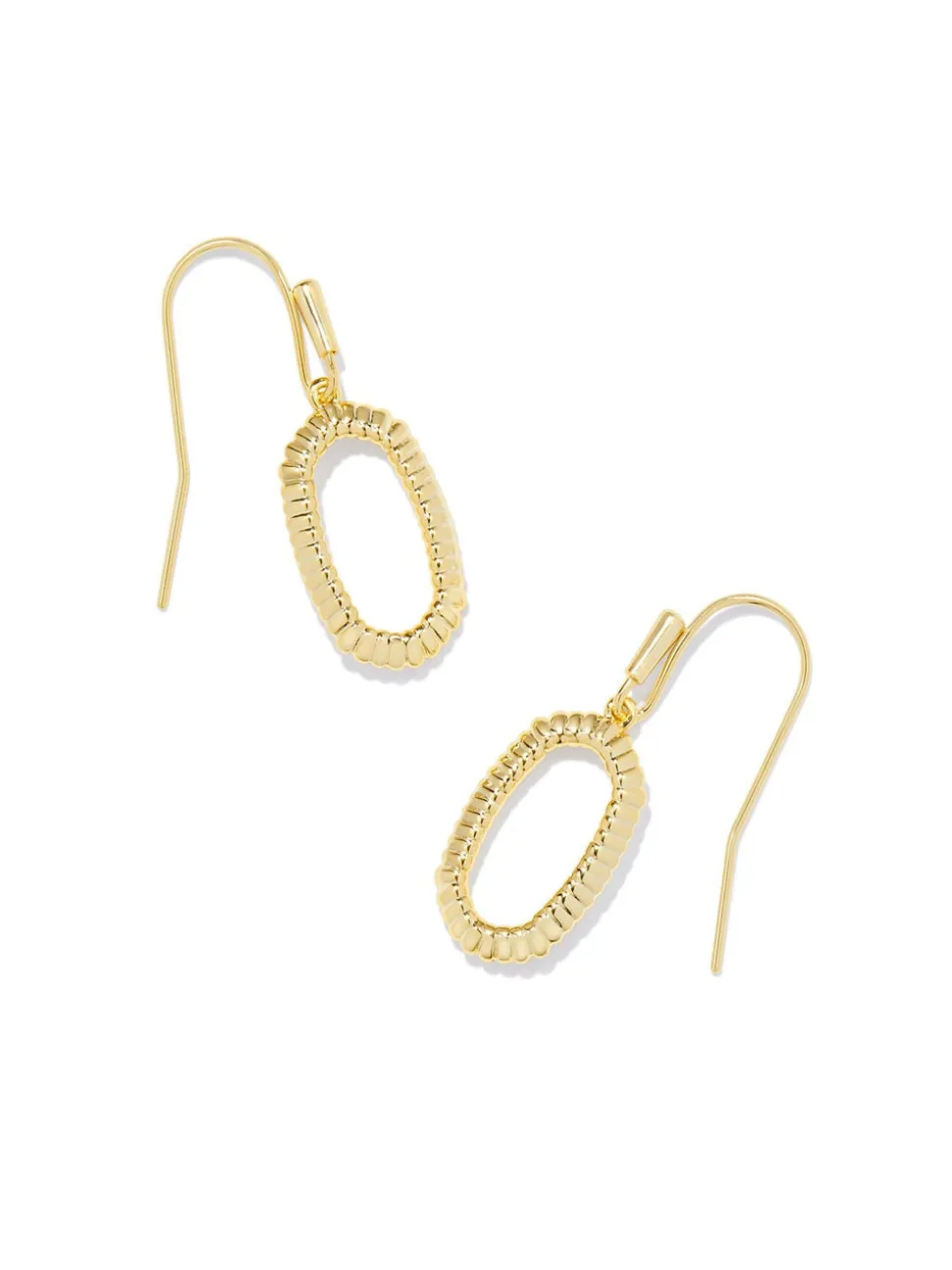 Kendra Scott Lee Ridge Open Framed Earrings - Gold Metal