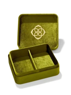 Kendra Scott Mattie Large Case - Peridot Velvet