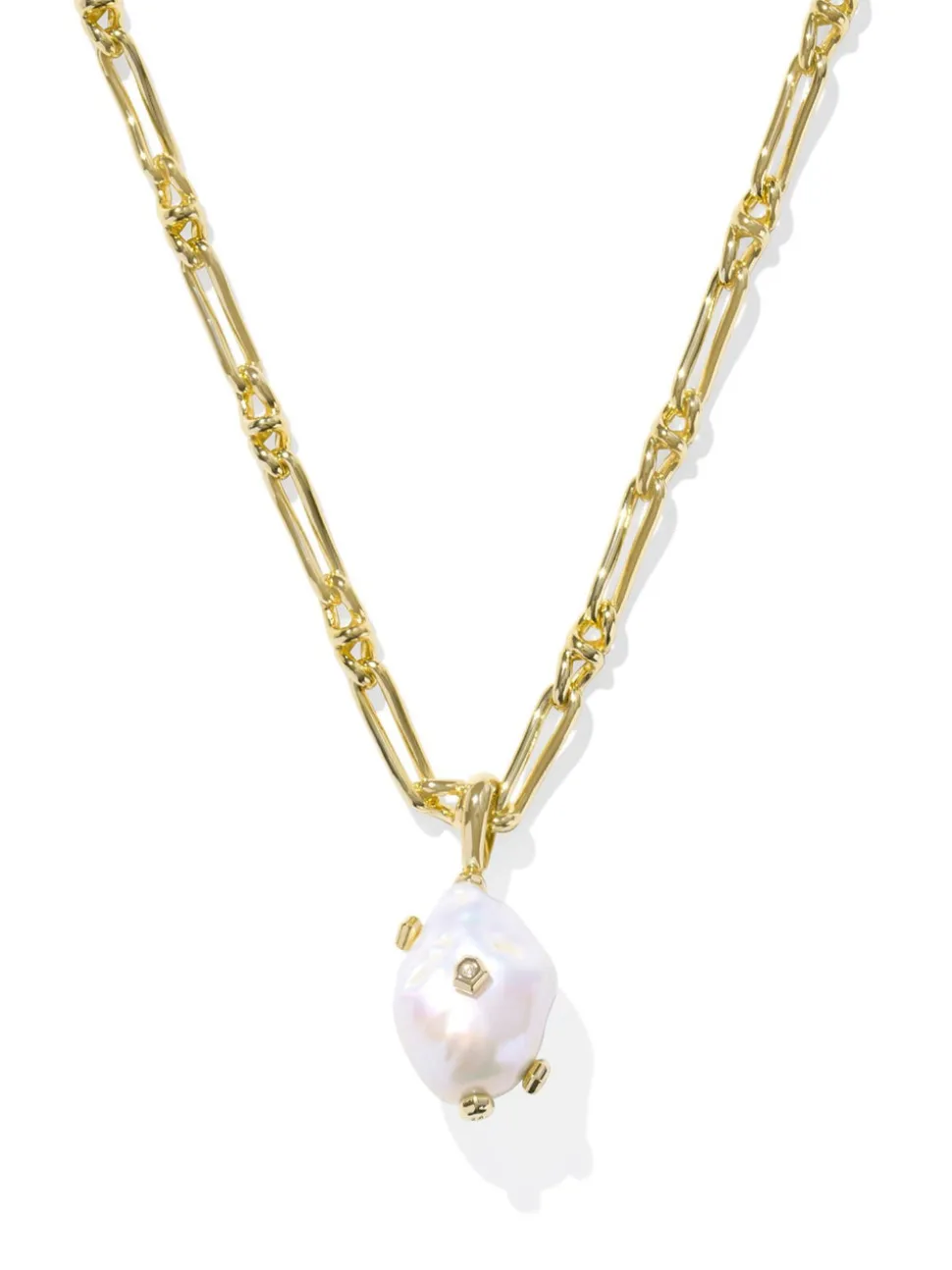 Kendra Scott Melody Long Pendant Necklace - Gold White Pearl