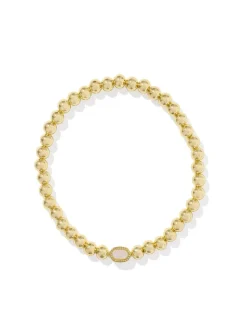 Kendra Scott Mini Elaina Stretch Bracelet - Gold Iridescent Drusy