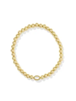 Kendra Scott Mini Elaina Stretch Bracelet - Gold Ivory MOP
