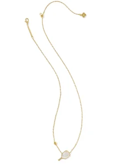 Kendra Scott Pickleball Short Pendant Necklace - Gold Ivory MOP