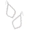 Kendra Scott Sophee Crystal Open Frame Earrings - Silver White Crystal