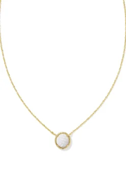 Kendra Scott Volleyball Pendant Necklace - Gold