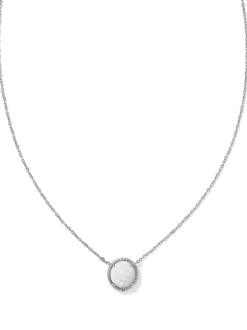 Kendra Scott Volleyball Pendant Necklace - Silver