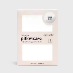 Kitsch Satin King Pillowcase - Ivory