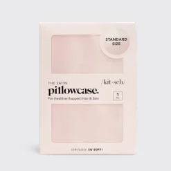 Kitsch Satin Standard Pillowcase - Blush