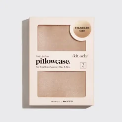 Kitsch Satin Standard Pillowcase - Champagne