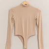 London LS Turtleneck Bodysuit - Taupe