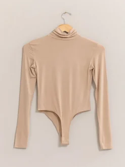 London LS Turtleneck Bodysuit - Taupe