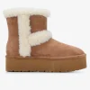 Madden Girl Everettt Fur Boots - Tan