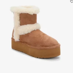 Madden Girl Everettt Fur Boots - Tan