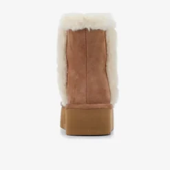 Madden Girl Everettt Fur Boots - Tan