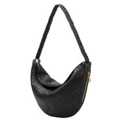 Melie Bianco Raquel Black XL Recycled Shoulder Bag