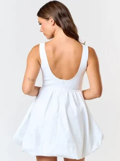 Millie Bubbled Mini Dress - Ivory