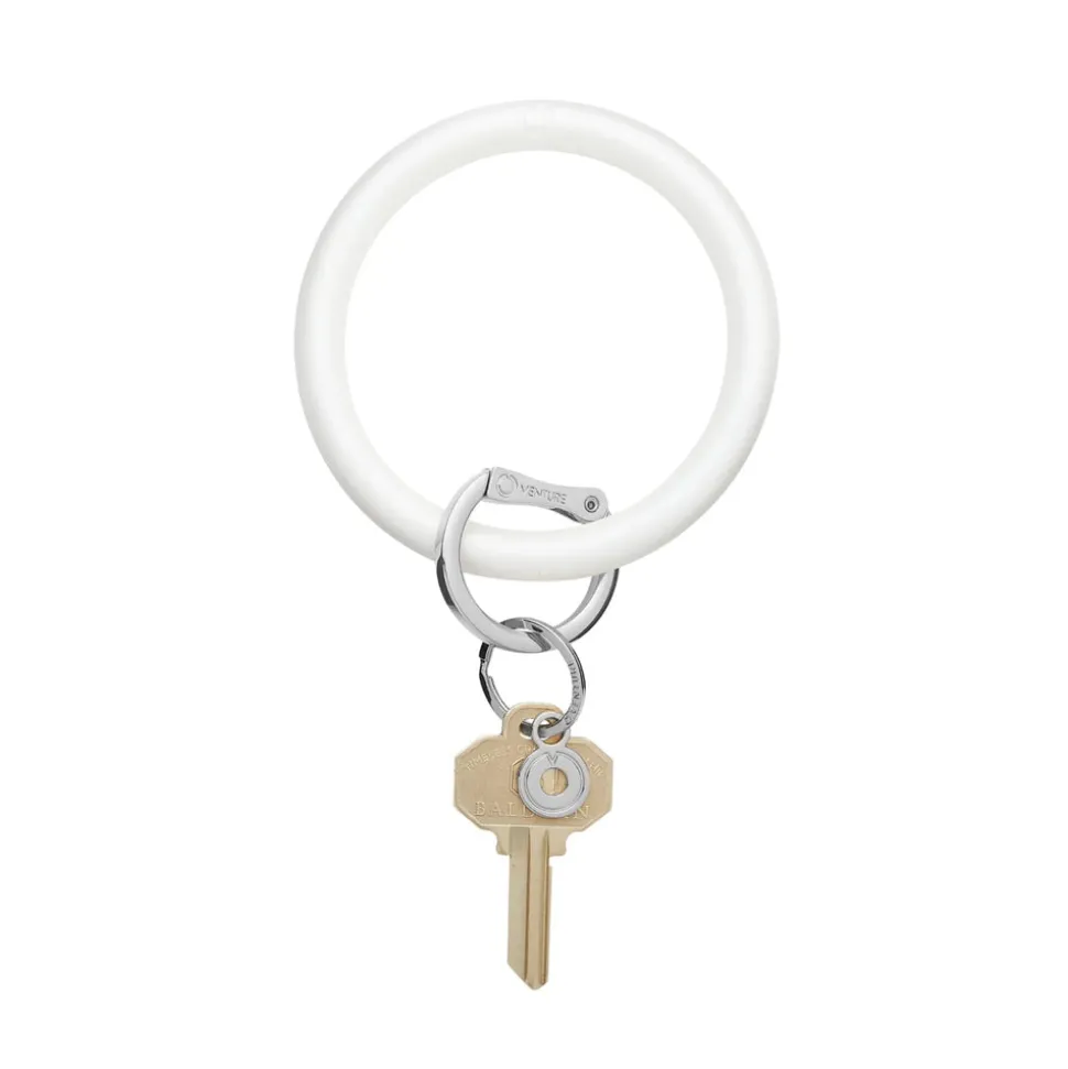 Oventure Big O Key Ring - Silver Marshmallow Pearlized