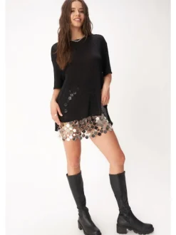 Project Social T Eternity Lurex Tee - Black