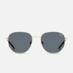 Quay Big Time Sunglasses - Gold Smoke