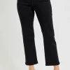 Risen High Rise Straight Jeans - Black