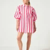 The Breton Stripe Button Down - Pink/White
