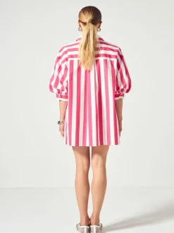 The Breton Stripe Button Down - Pink/White