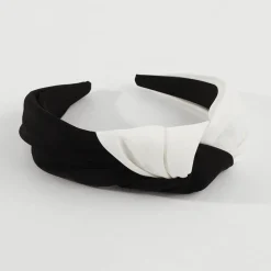The Color Block Headband -Black/White
