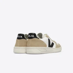 Veja V-10 Sneakers - Leather White Black Sahara