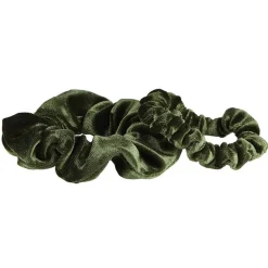 Velvet Tree Ornament Scrunchie - Green