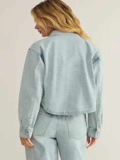Z Supply All Day Cropped Denim Jacket - Faded Indigo