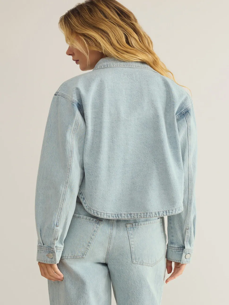 Z Supply All Day Cropped Denim Jacket - Faded Indigo