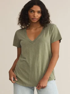 Z Supply Asher V - Neck Tee - Avocado