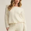 Z Supply Carol Cable Knit LS - Sea Salt